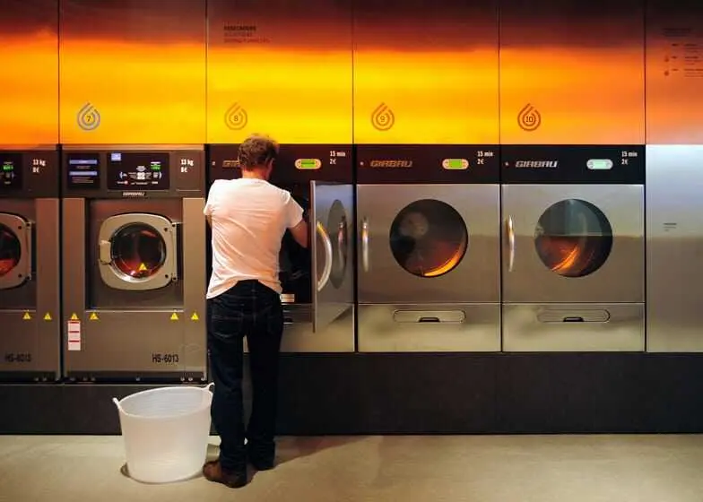 Man doing laundry